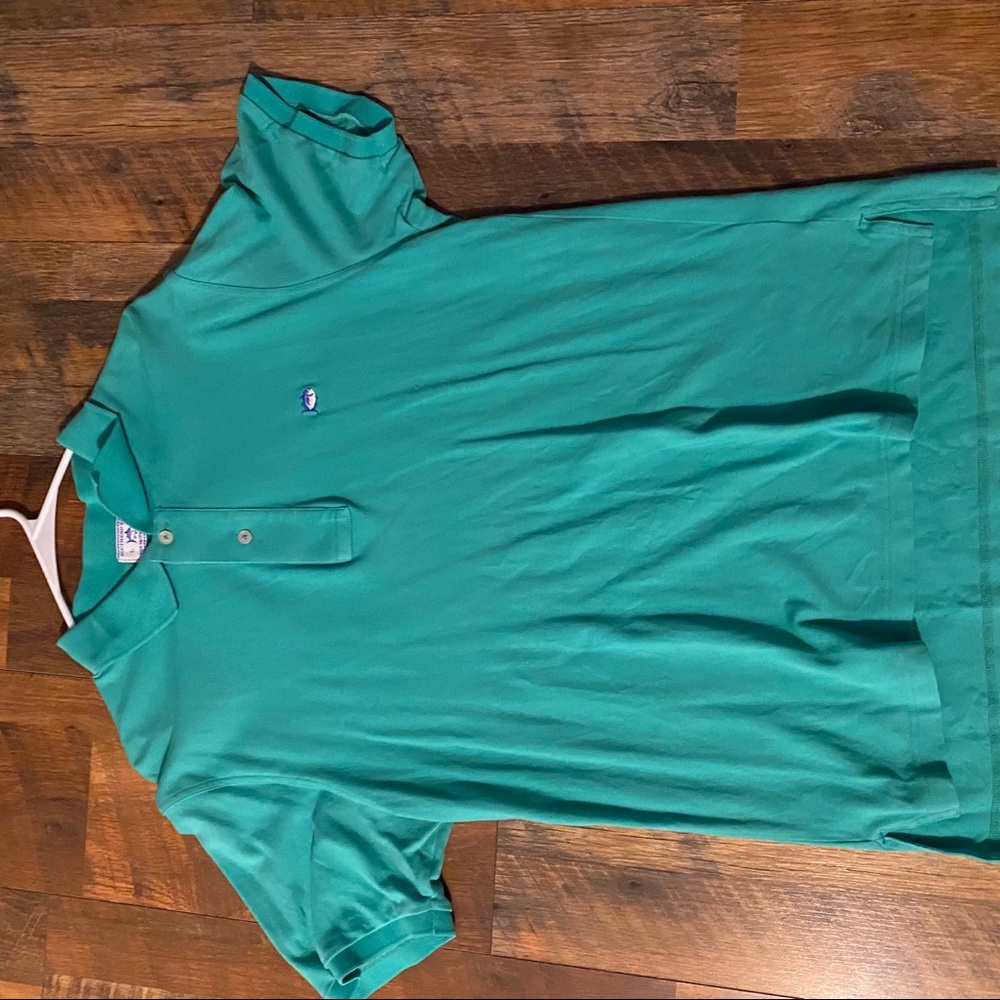 Souther Tide Polo in Aqua Green size Large